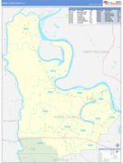 Pointe Coupee Parish (County), LA Digital Map Basic Style